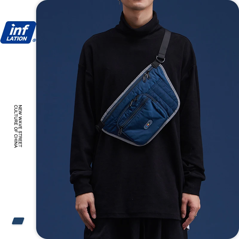Поясная Сумка INFLATION 2020 Мужская поясная сумка со светоотражающим ремнем унисекс