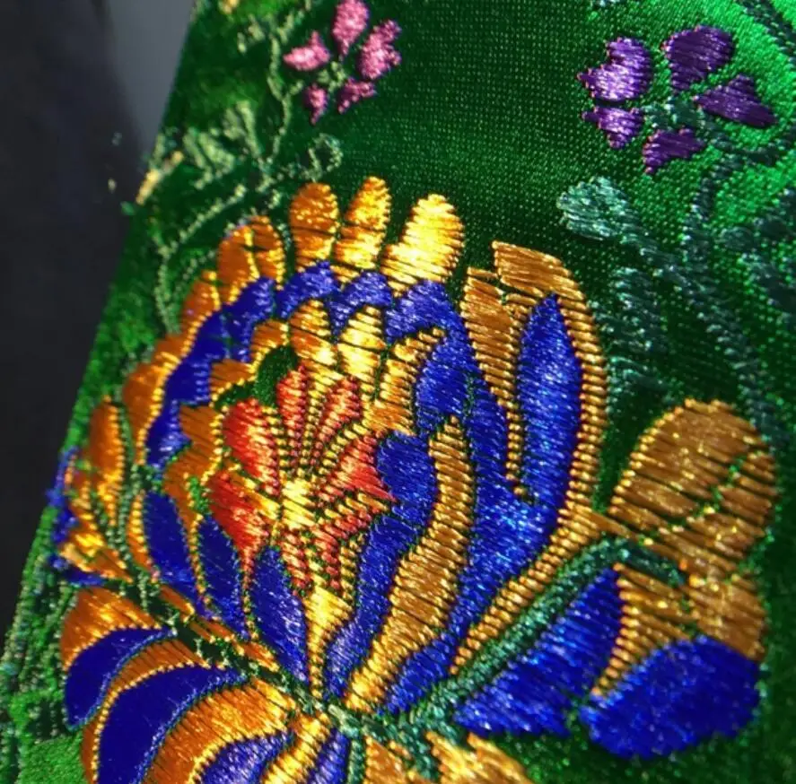 Новая мода весна осень вышитые атласные с высокой талией прямые джинсы женские