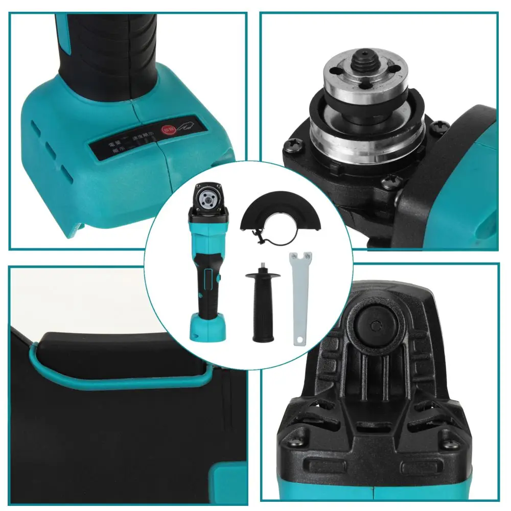 

BLMIATKO 18V 800W 100mm Brushless Cordless Impact Angle Grinder 3 Speed For Makita Battery Power Tool Cutting Machine Polisher