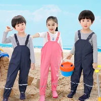 toddler rainwear dungarees unisex oxford cloth jumpsuit windproof pants waterproof mud raincoat toddlers kids jumpsuit clothes