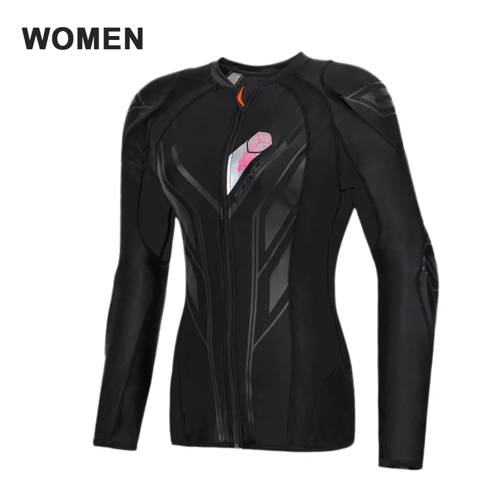Women Black SCOYCO мотоциклетная куртка Chaqueta Moto защита для мотокросса Мото куртка броня для мотокросса гоночная броня для мужчин и женщин - Цвет: Women Black