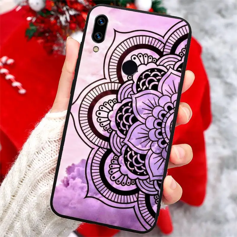 

Mandala flower Psychedelic pattern Phone Case For Xiaomi Redmi note 7 8 9 t k30 max3 9 s 10 pro lite