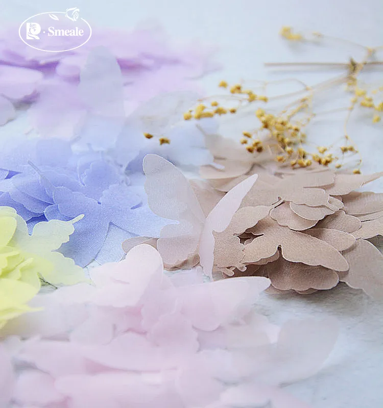 50Pieces/pack Tulle butterfly diy material Bridal headwear earrings wedding dress veil accessories RS3063 | Дом и сад