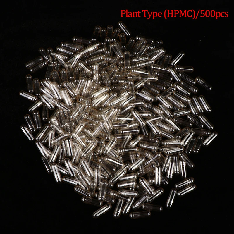 

500Pcs Clear Empty Gelatin Capsule Empty Hard Gelatin Capsule For Medicine Pills Refill Storage