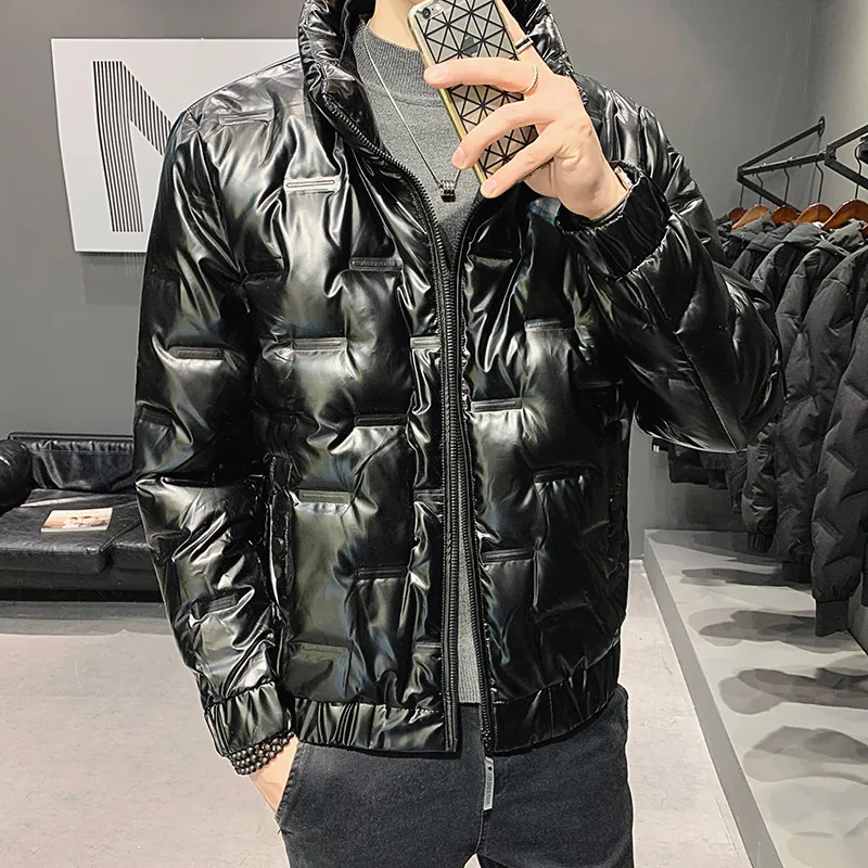 WinterMens  Jacket Mens Thermal Thick Coat Parka Male Warm Outwear Fashion Solid color Jacket Men plus M-5XL