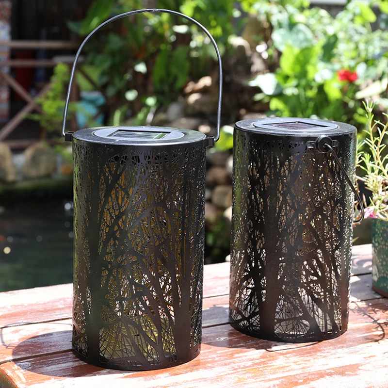 

Led Solar Garden Lights Outdoor Retro Vintage Lantern Gourtyard Garden Decoration Hanging Light Solar Lamp For Porch Balcony