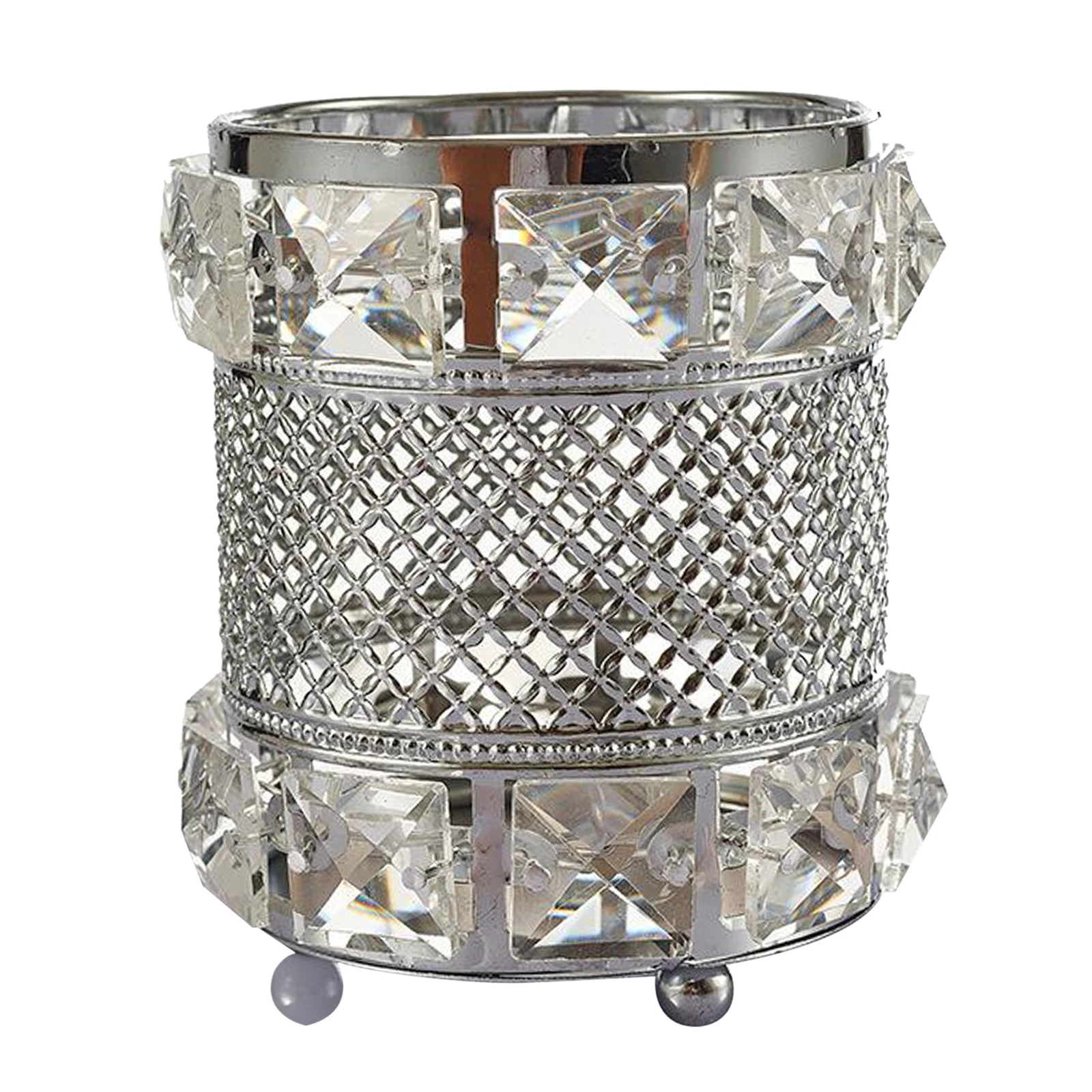 

Crystal Makeup Brush Holder Organizer Pen Holder Wedding Props Vanity Decor Bling Pencil Pen Cup Storage Box Container Decor