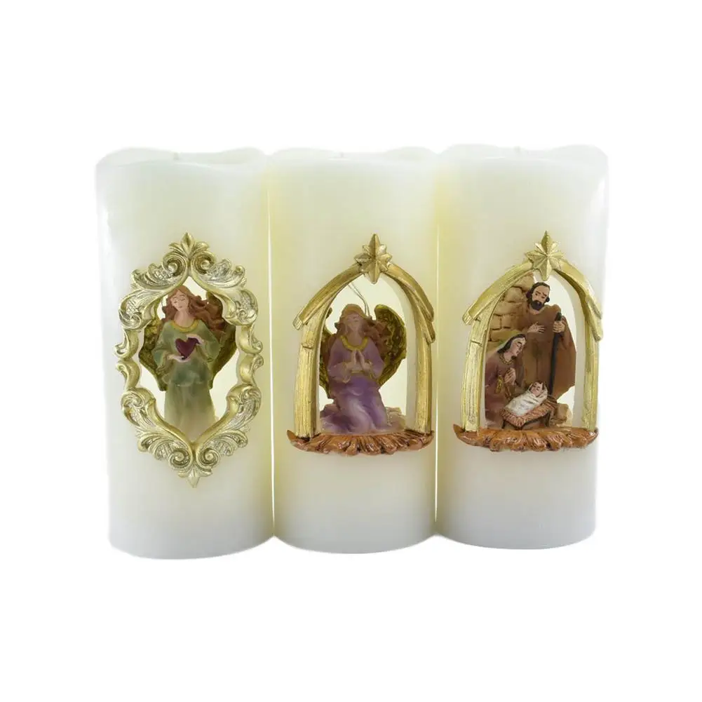 Электронная свеча Ночной светильник Свеча на батарейках воск для рождества