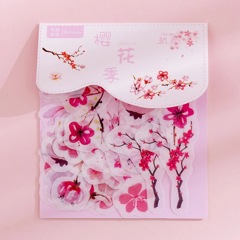 40 шт./упак. милые Мультяшные бумажные наклейки растения Фламинго украшения