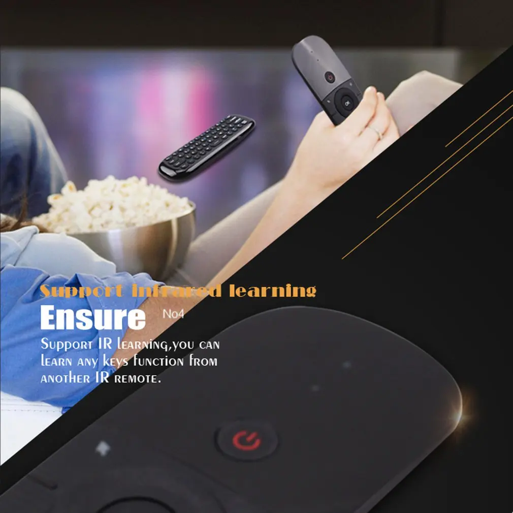 

Mini Air Mouse W1 Wireless Keyboard 2.4G Mention Sensing Fly Air Mouse For 9.0 8.1 Android TV Box/PC/TV Portable Mini