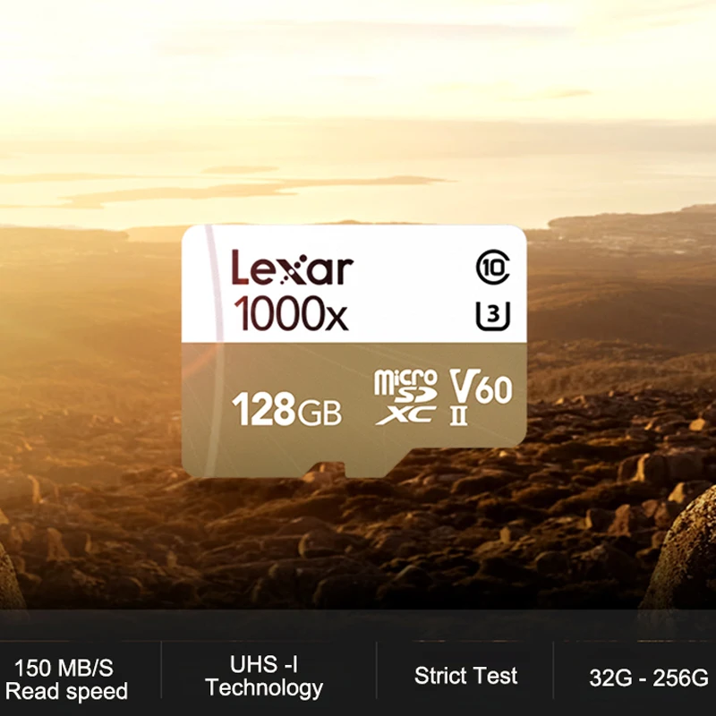 Lexar карта памяти 1000X 32 Гб 64 256 ГБ 150M U3 4K Micro sd 128 высокоскоростная флеш-карта microsd TF