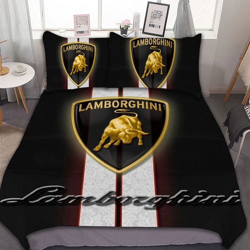 

Bedding Sets Lamborghini US/Europe/UK Size Quilt Bed Cover Duvet Cover Pillow Case 2-3 Pieces Sets Adult Baby Children