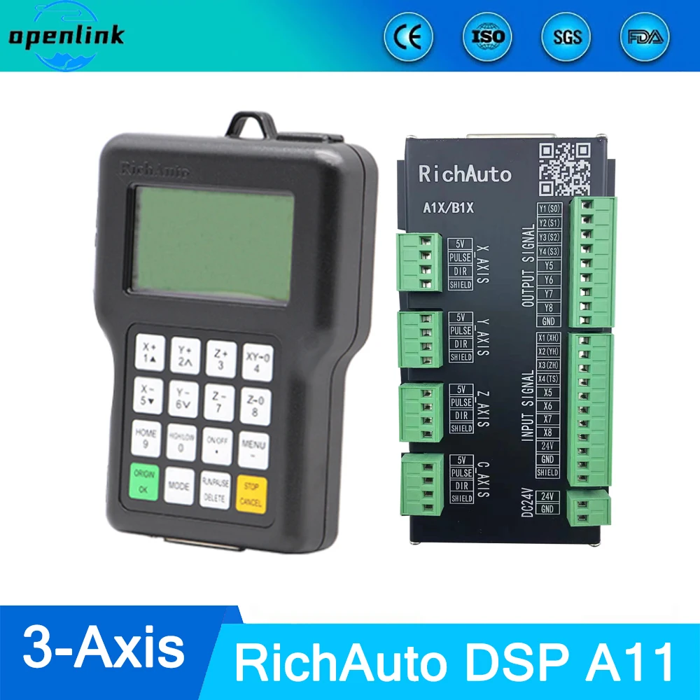 Контроллер ЧПУ RichAuto DSP A11 3-осевой пульт дистанционного управления движением для
