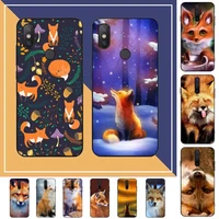 fhnblj lovely animal fox phone case for redmi note 8 7 9 4 6 pro max t x 5a 3 10 lite pro