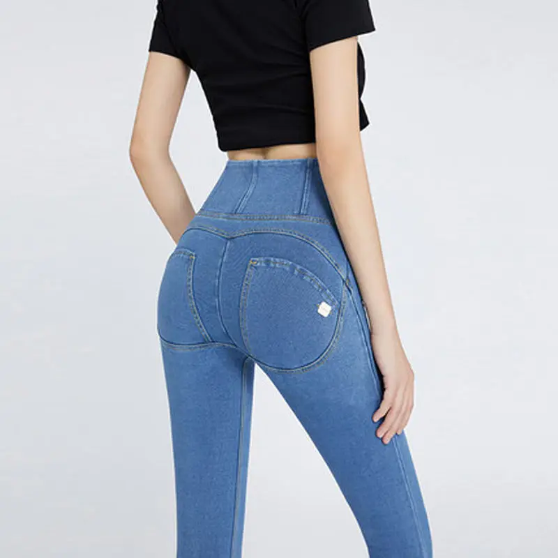 

NEW High Waist Jeans Women Hip Lift 2020 Stretch Denim Pencil Pants Black Washed Slim Skinny Female Trousers