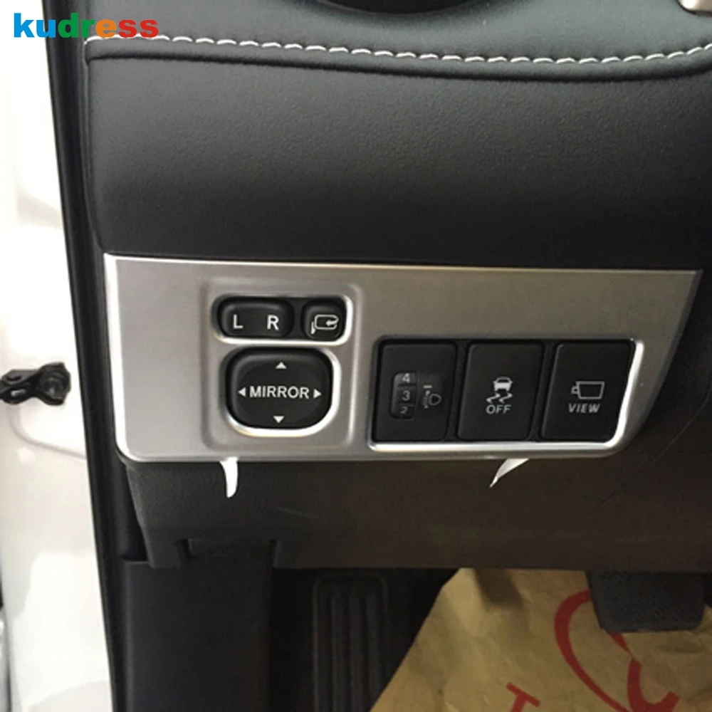 

For Toyota RAV4 2016 2017 ABS Matte Head Light Lamp Adjust Switch Button Control Cover Trim Garnish Molding Frame Accessories