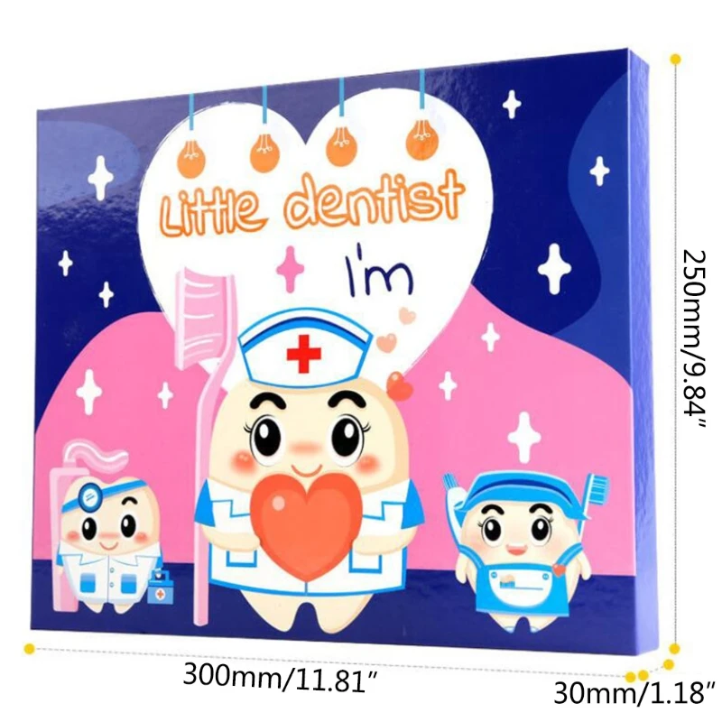 

1 Set Children Dentist Toys Pretend Role Play Early Educational Baby Brushing Teeth Protection Wooden Kids Birthday Gifts