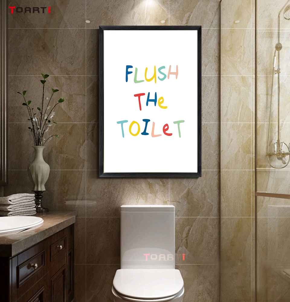 Wash Your Hands Toilet Quotes for Bathroom Wall Picture Canvas Painting Art Murals Poster&ampPrints Washroom Restroom Home Decor | Дом и сад
