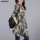 Женская длинная рубашка в клетку, винтажная Повседневная блузка из хлопка и льна с длинным рукавом и воротником-стойкой