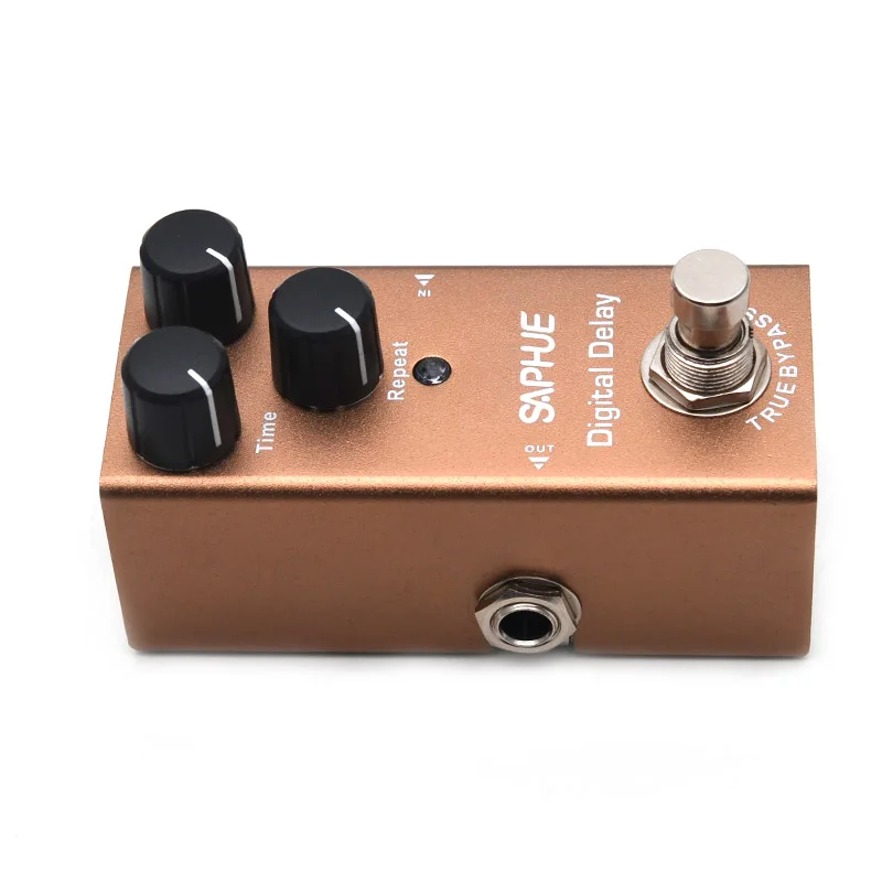 saphue elektrische gitarre digital delay pedal zeitebenewiederholen knopf wirkung pedal mini einzigen typ dc 9v true bypass free global shipping