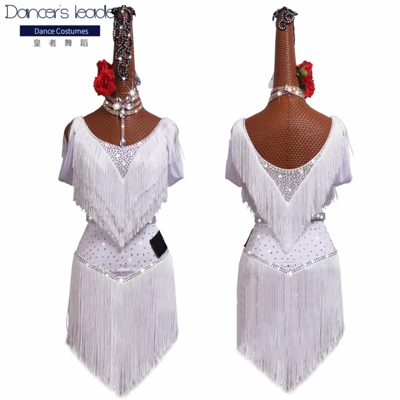 

Selling Latin Dresses For Women Latin Dance Skirt Tango Salsa Gogo Dance Costume Party Dancer Singer Fringe Tassel Red Dress