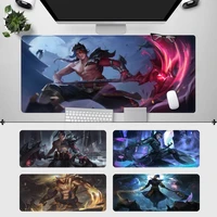 lock edge league of legends kayn gaming mouse pad gamer keyboard maus pad desk mouse mat game accessories for overwatch