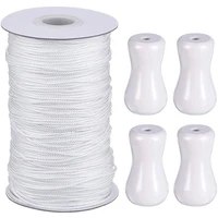1 8 mm white shade cord 55 yardsroll with 4 pieces white wood pendant for aluminum blind shade gardening plant