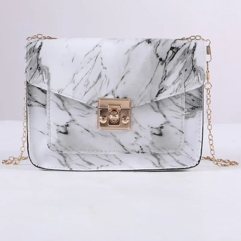 

Fashion Marbling Crossbody Bags For Women 2021 PU Leather Shoulder Bag Waterproof Handbags For Women Korean Style Female Bags