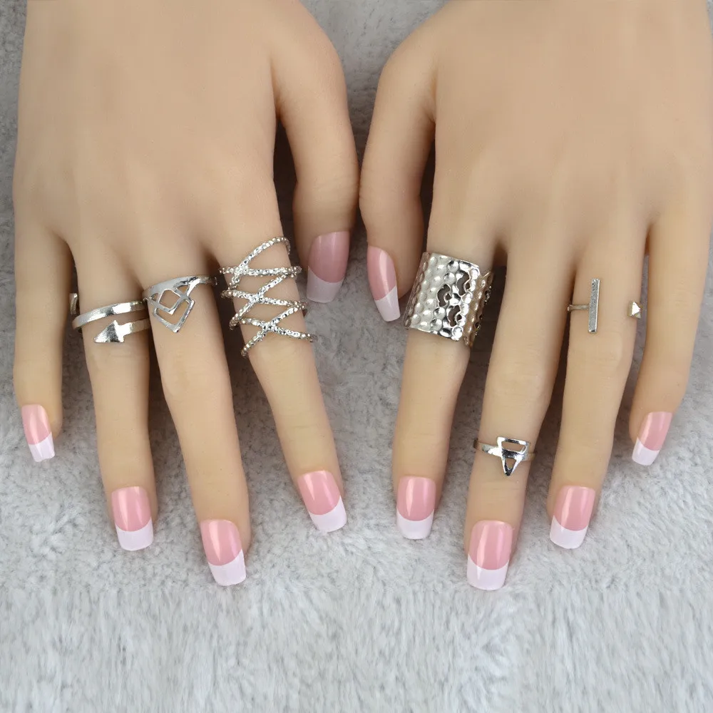 6 шт./компл. Для женщин богемные Винтаж в богемном стиле опал костяшки Совместное