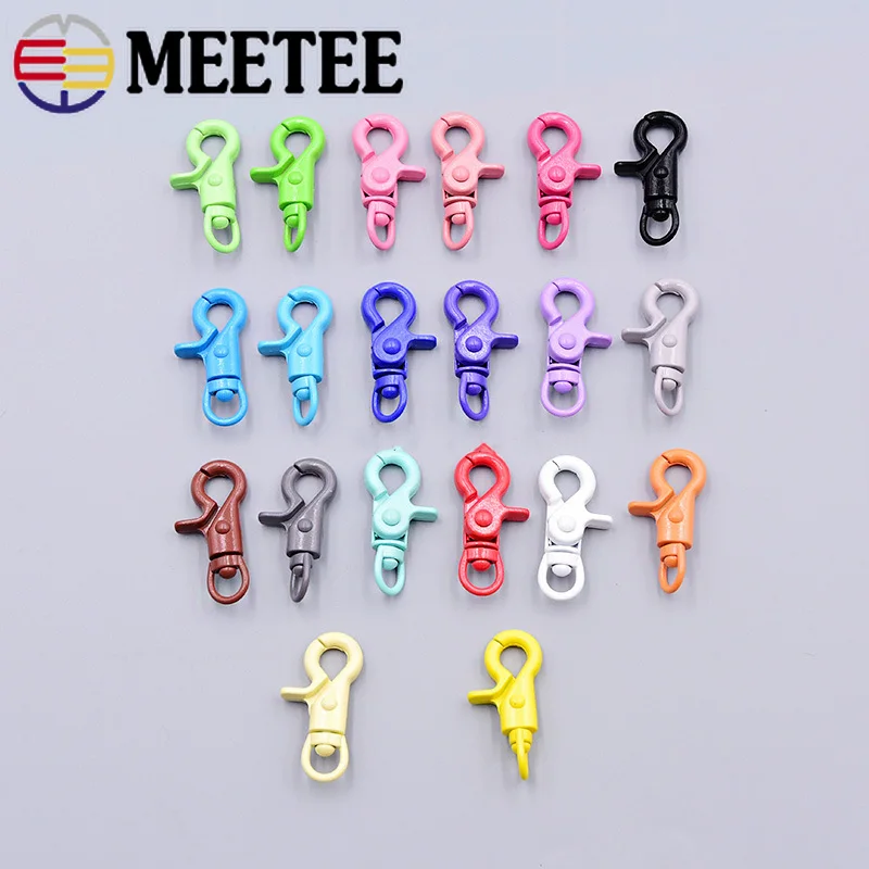Meetee 5/10 шт. 20x43 мм Цвет роспись брелок пряжкой Омар Lock "сделай сам" для украшения AP610