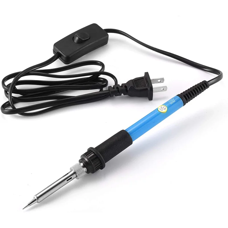 

Soldering Iron Kit, 60W Adjustable Temperature Welding Tool with ON-Off Switch,9-In-1 Soldering Kits,US Plug