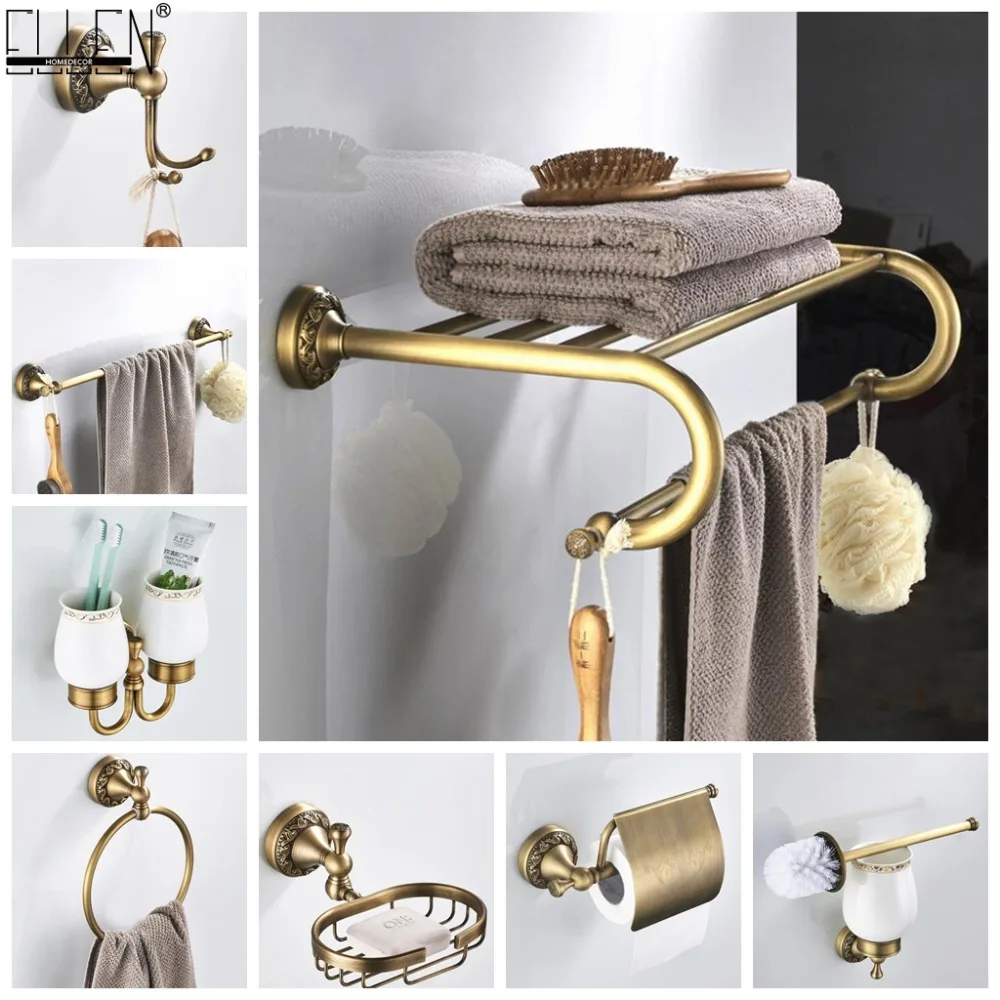 

Bathroom Accessories Antique Bronze Towel Shelf Toilet Paper Holder Soap Holder Towel Rack Tumble Holder Antique Bronze Towel