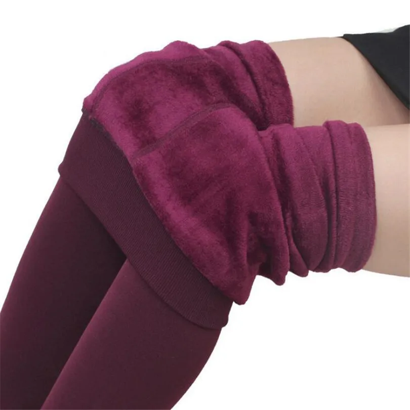 

Winter Leggings Knitting Velvet Casual Legging New High Elastic Thicken Lady's Warm Black Pants Skinny Pants For Women Leggings
