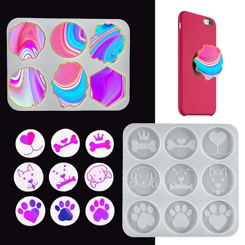 

Silicone Molds for Epoxy Resin Form for Candles Mobile Phone Mounting Bracket DIY Crafts Supplies 1pc