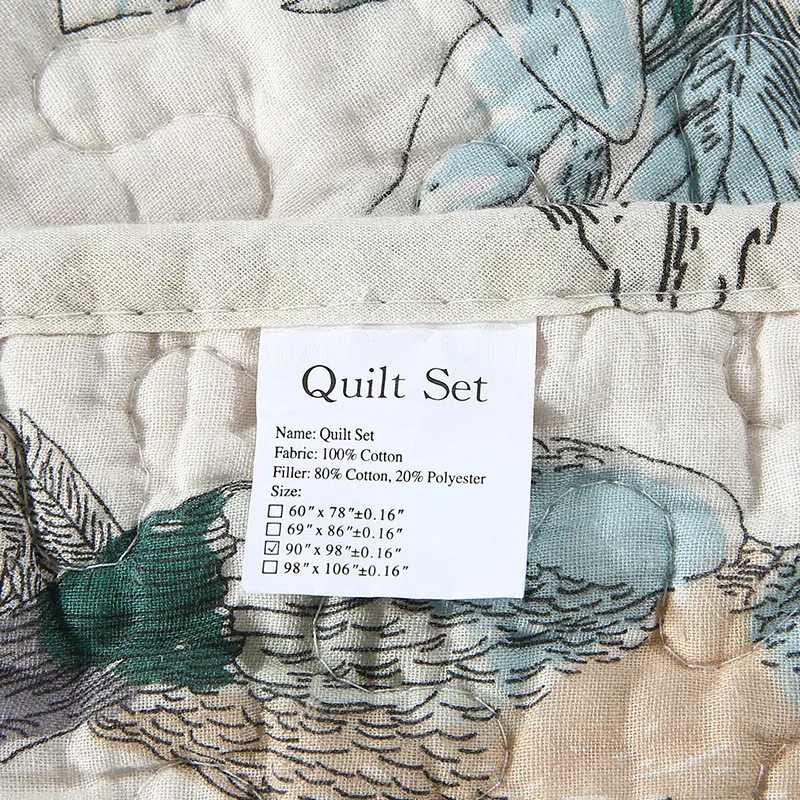 

Fashion Bedding Bedspread Set Cotton Quilt 3pcs Washed Bed Cover Quilted Blanket Sheet Patchwork Coverlet Set Queen King Size