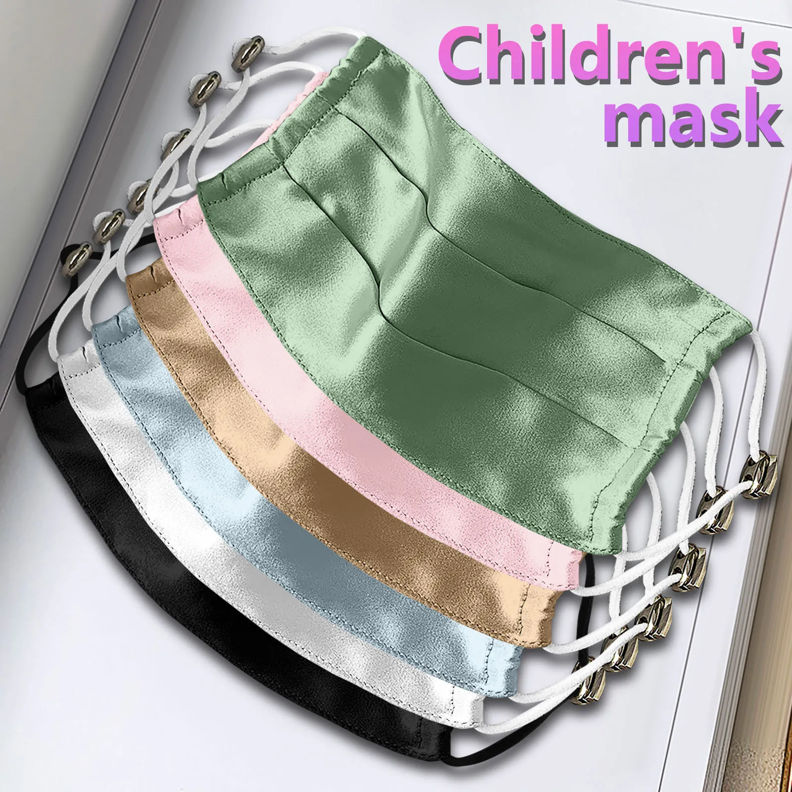 

Летняя Детская ультратонкая двухслойная Солнцезащитная и Шелковая Маска Тканевая маска для детей Детские бандажные маски с ушной петлей