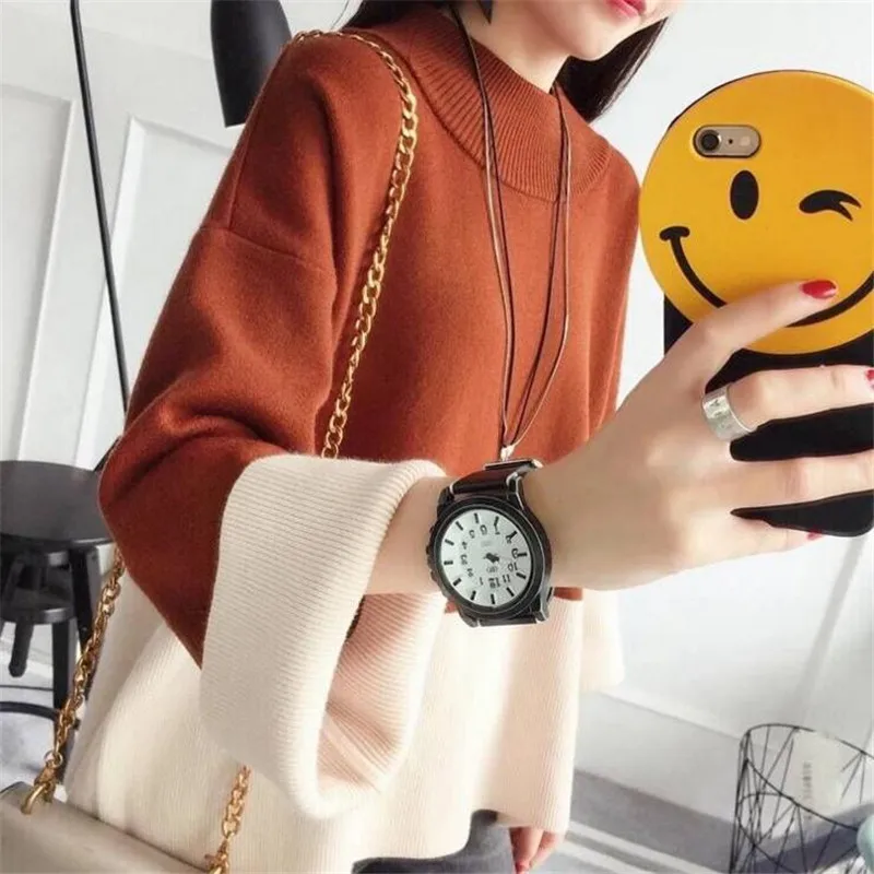 Свитер женский большого размера с длинным рукавом | Женская одежда