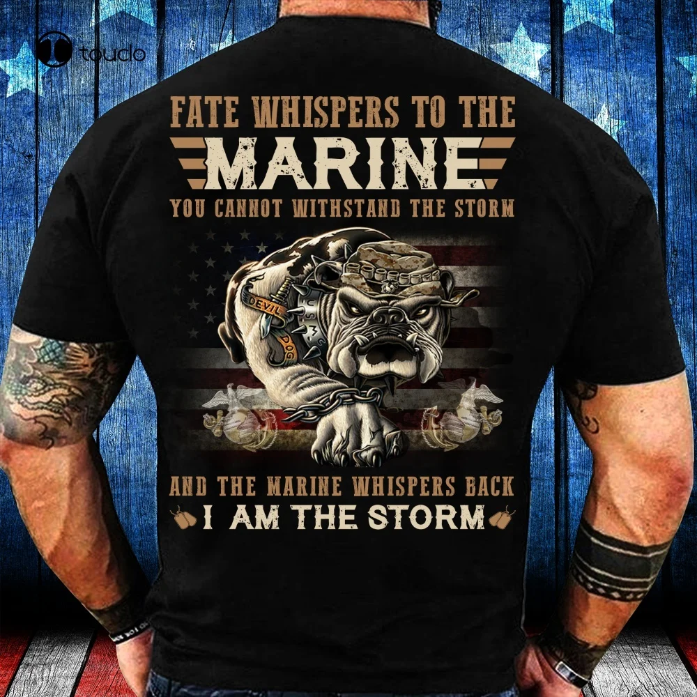 Marines Shirt The Marine Whispers Back I Am The Storm T-Shirt Tee Shirt