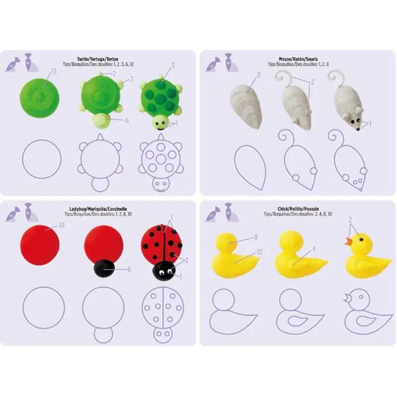 

23pcs/set Cake Icing Piping DIY Drawing Board Template Paper Practice Cardboard Paste Fondant Cream Decorating