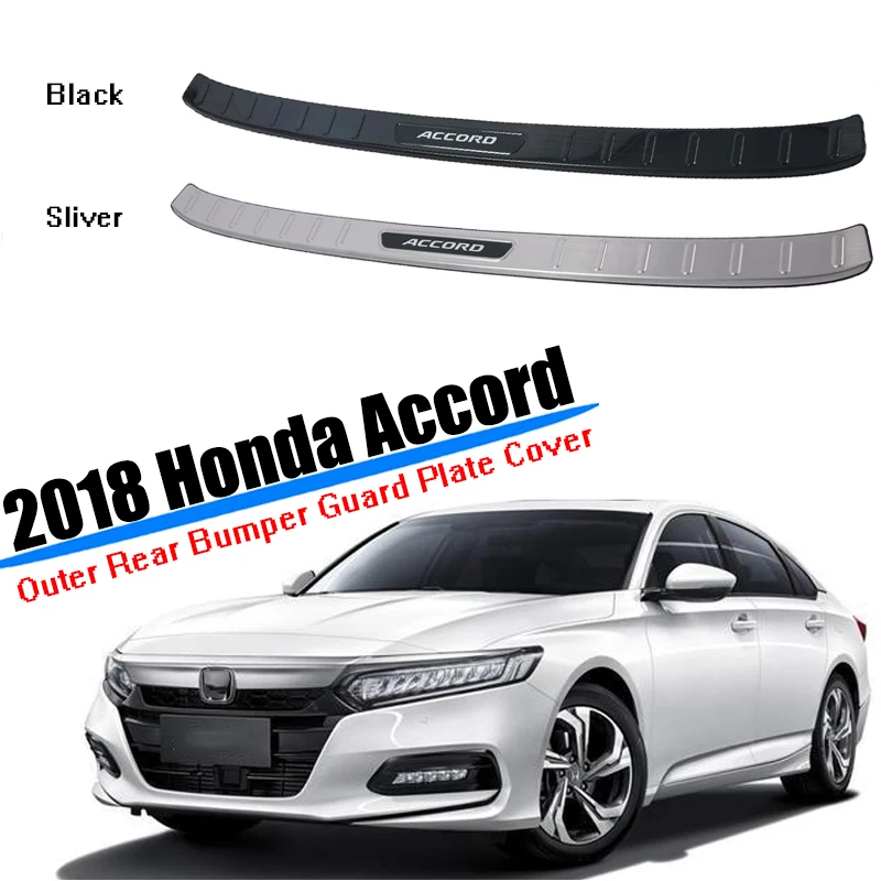 Автомобильный Стайлинг для 2018 2019 2020 Honda Accord черный из нержавеющей стали багажник