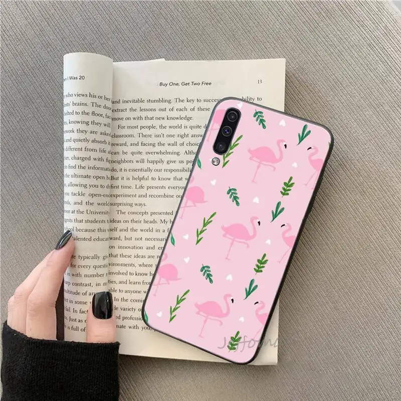 

Flamingo pink Phone Cases For Samsung galaxy S note 7 8 9 10 20 fe edge A 6 10 20 30 50 51 70 lite plus Soft Silicone Funda