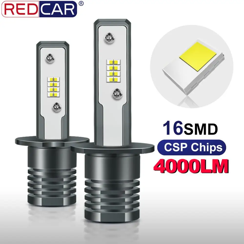 2 шт. H1 светодиодная лампа H3 16SMD CSP Светодиодная супер яркий Автомобильный