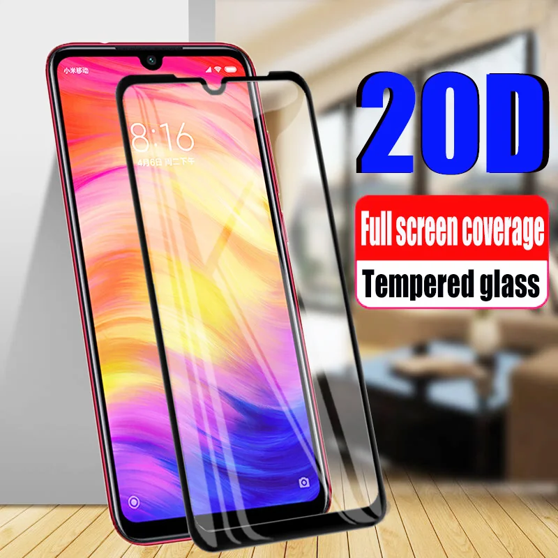 Закаленное защитное стекло для экрана 20D Xaiomi Redmi Note 7 5 6 Pro полностью изогнутое