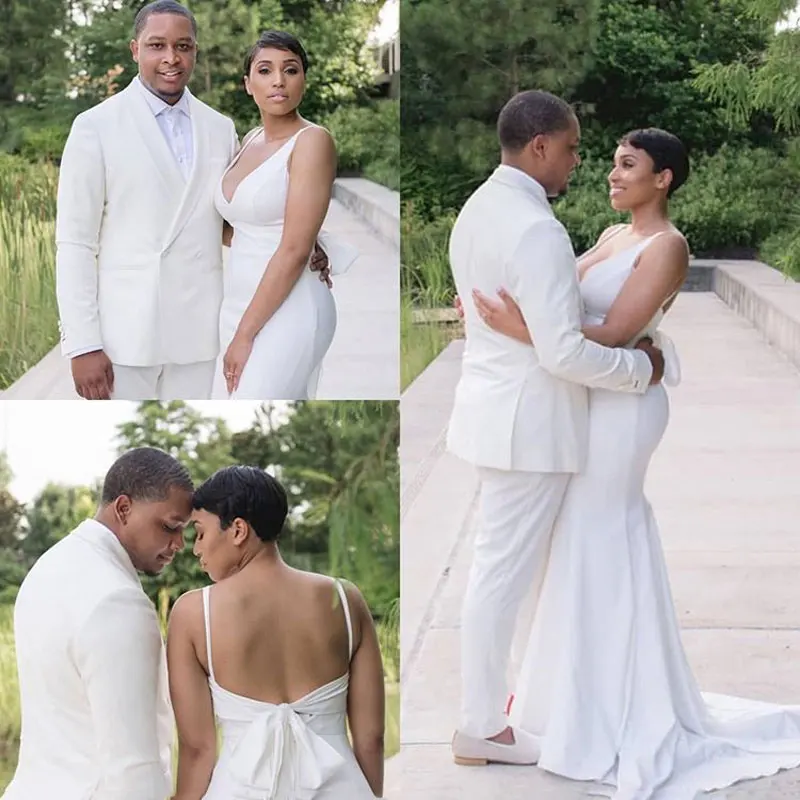 Мужские костюмы цвета слоновой кости свадебные с шалью на лацкане смокинги для