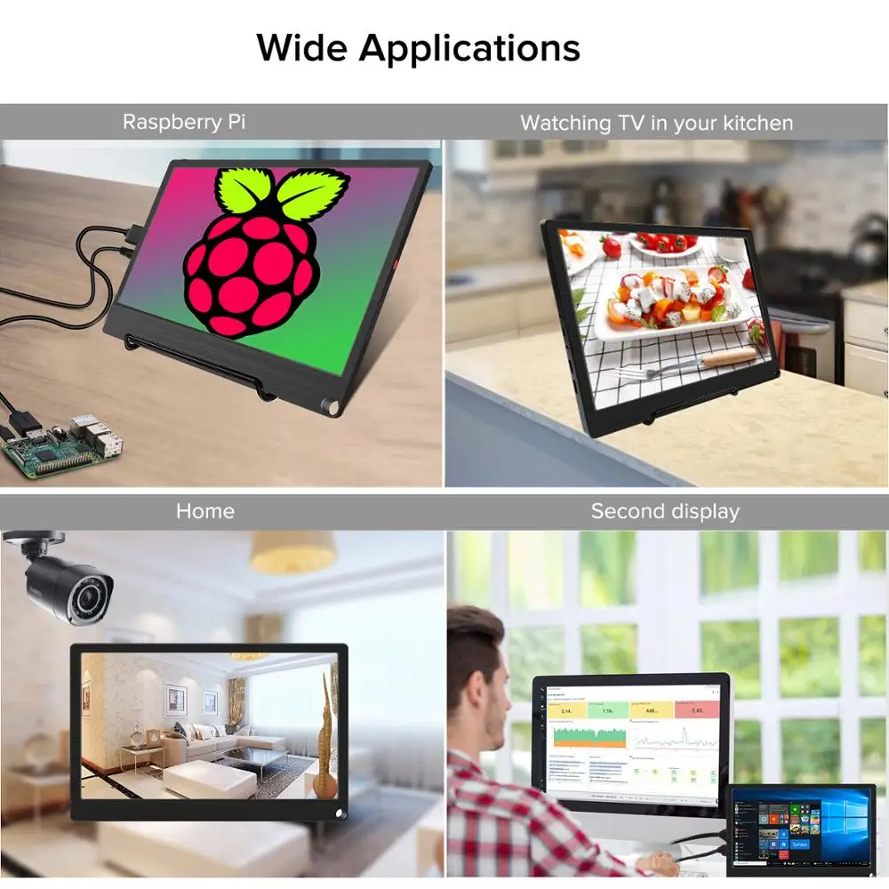 Eviciv 2K тонкий портативный ЖК HD монитор 11 6 дюймов USB Type C Hdmi Внешний экран для
