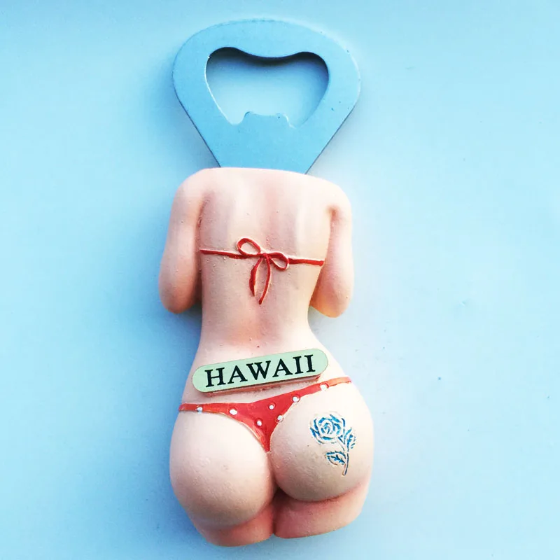 

Гавайские творческие путешествия сувенир декоративные поделки трехмерный бикини холодильник магнит открывалка