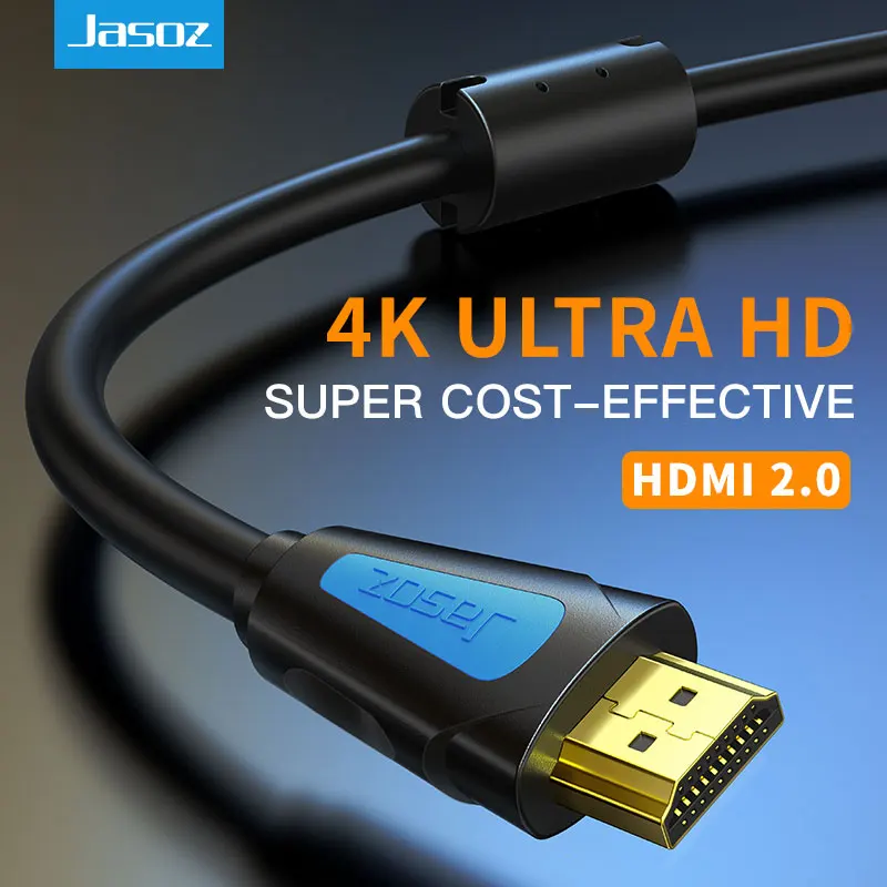 Jasoz HDMI kablosu 4K/60Hz HDMI Splitter kablosu için Xiaomi Mi kutusu HDMI 2.0 ses kablosu anahtarı splitter için Tv kutusu PS4 HDMI kablosu 5m