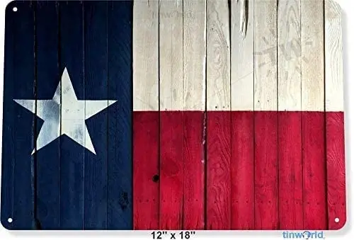 

Kean Texas Flag Metal Tin Sign 8x12 Wall Decor Man Bar Home Art Vintage Porch Retro