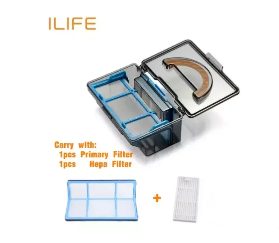 

Оригинальный ящик для пыли для ilife v5s V3 v5 v5s pro v50 Запчасти для робота-пылесоса аксессуары Hepa FilterX1 + Efficient FilterX1