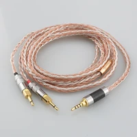 high quality 3 5mm 2 5mm 4 4mm xlr 16 cores occ silver plated mixed headphone cable for sennheiser hd700